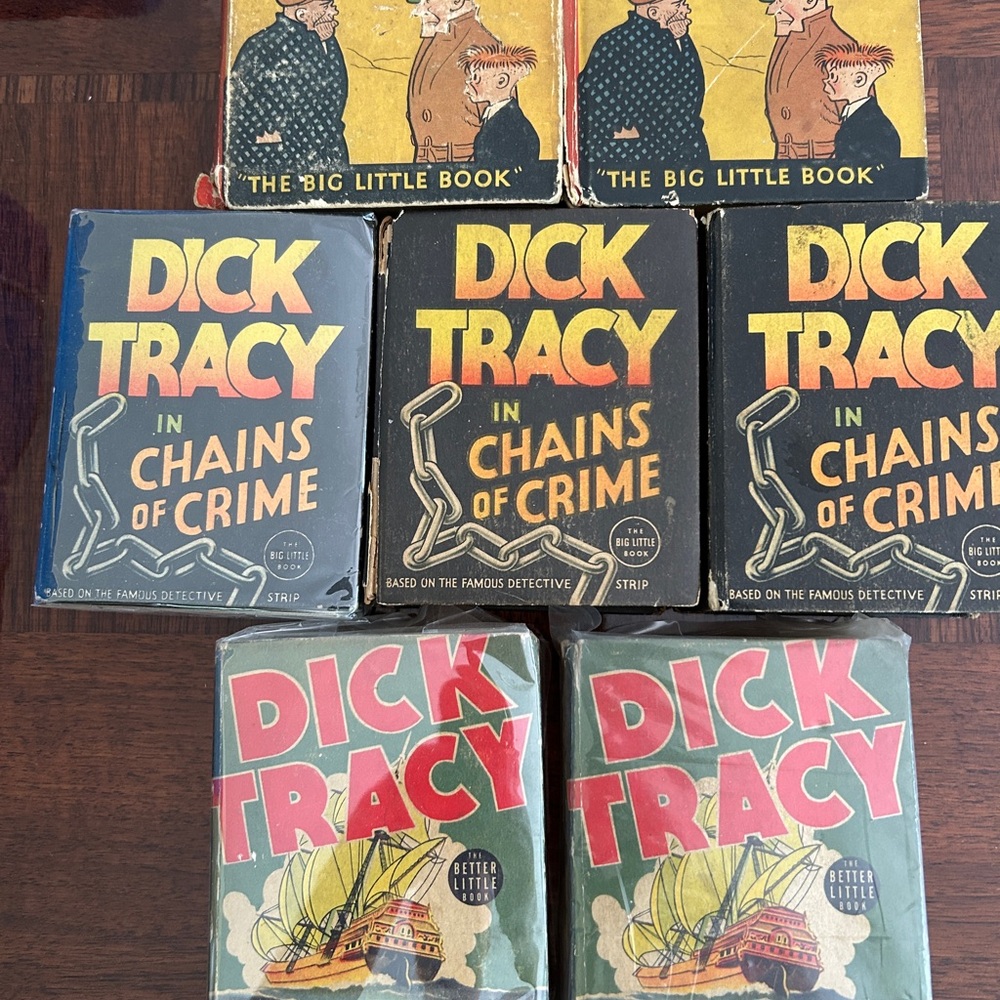 Dick Tracy Vintage Big Little Book Collection 6 Dick Tracy mid century
